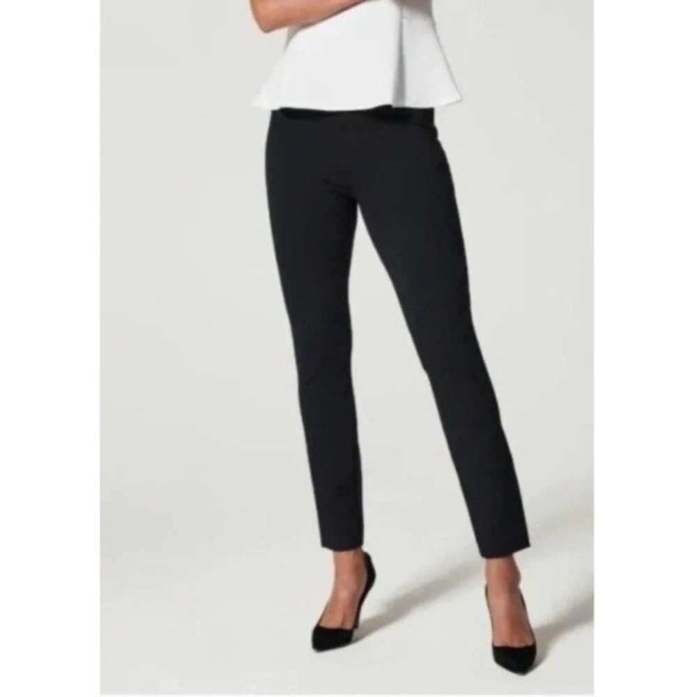 Spanx The Perfect Fit Slim Ankle Pants Womens Large Tall Black Pull On Shapewear